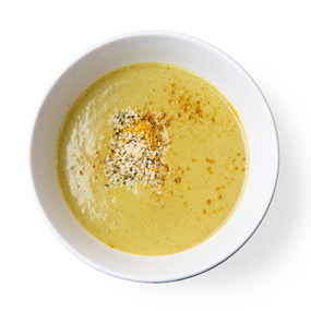 Broccoli, Coconut & Hemp Curry Soup